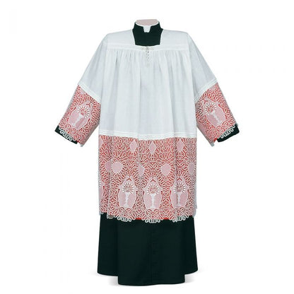 Classic Linen Cotta with Decorative Macramé IHS Lace