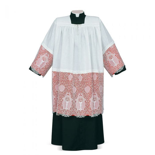 Classic Linen Cotta with Decorative Macramé IHS Lace