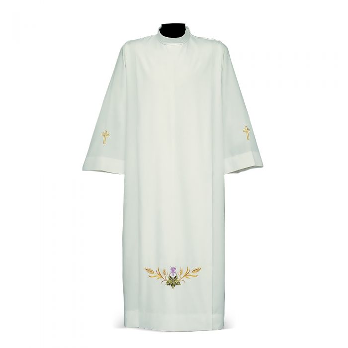 Vite e Grano Embroidered Alb with Wheat & Vine Motif