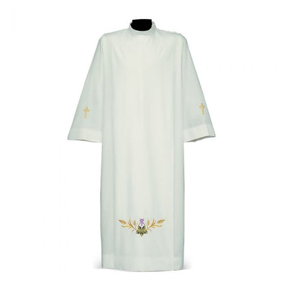Vite e Grano Embroidered Alb with Wheat & Vine Motif