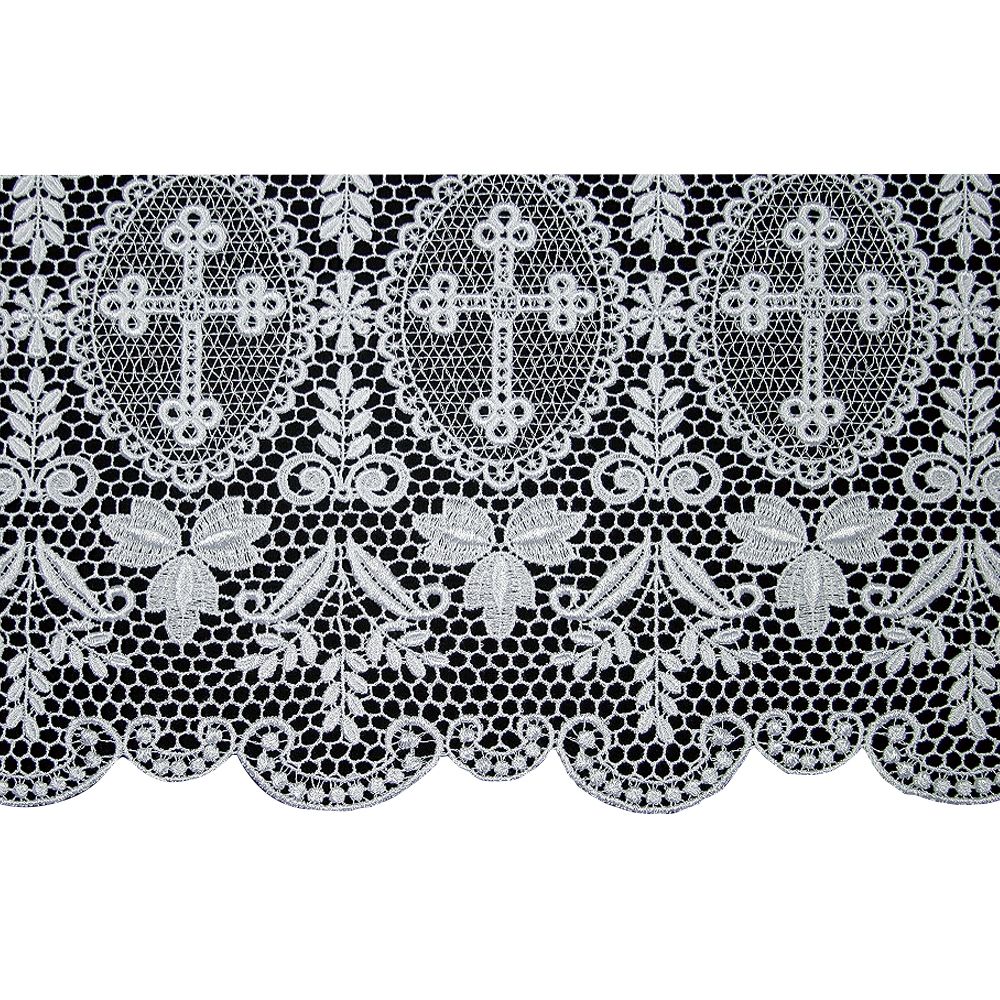Macramé Alb with Traditional Cross Motif Lace