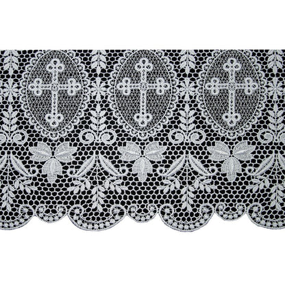 Macramé Alb with Traditional Cross Motif Lace