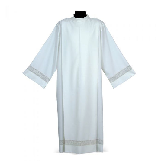 Entredeur Economico Alb with Subtle Decorative Trim