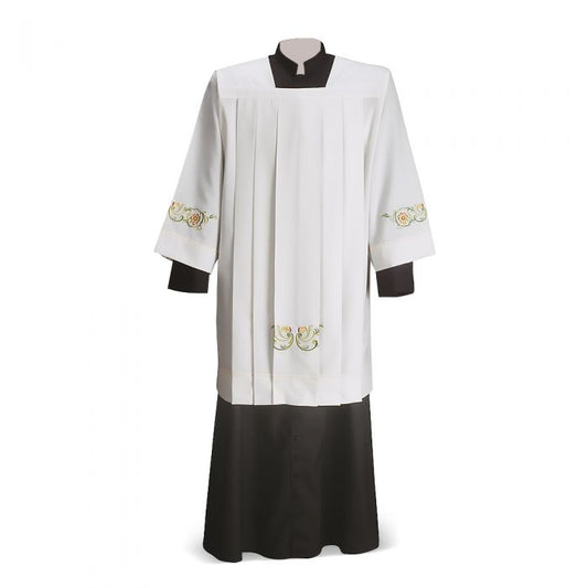 Eliseo Ivory Cotta with Ornamental Floral Embroidery