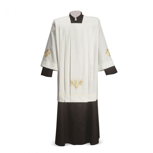 Aurora Ivory Cotta with Wheat & Grape Eucharistic Embroidery