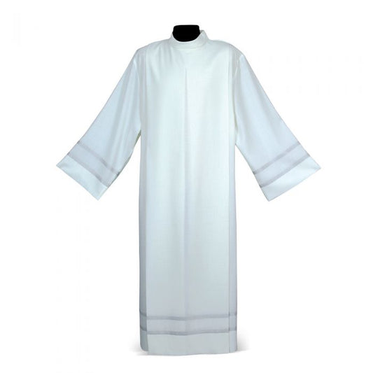 Finto Gigliuccio Alb with Double Decorative Trim