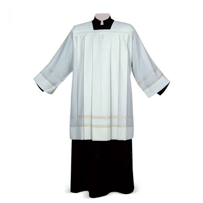 Finto Gigliuccio Ivory Cotta with Double Embroidered Bands