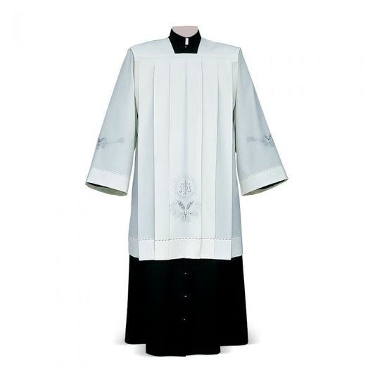 Spighe Ivory Cotta with IHS and Wheat Embroidery