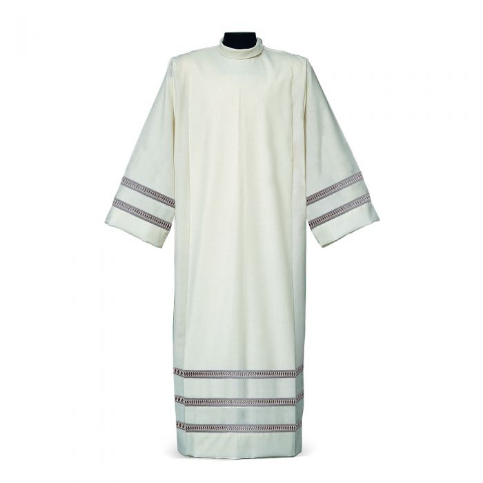 Gigliuccio Alb with Triple Embroidered Band