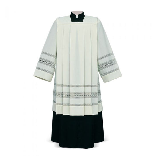 Papale Gigliuccio Ivory Cotta with Five Embroidered Bands