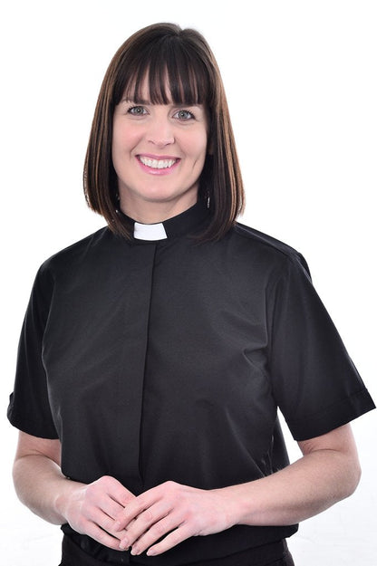 1 Inch Tunnel Collar Clerical Shirt - Short Sleeve