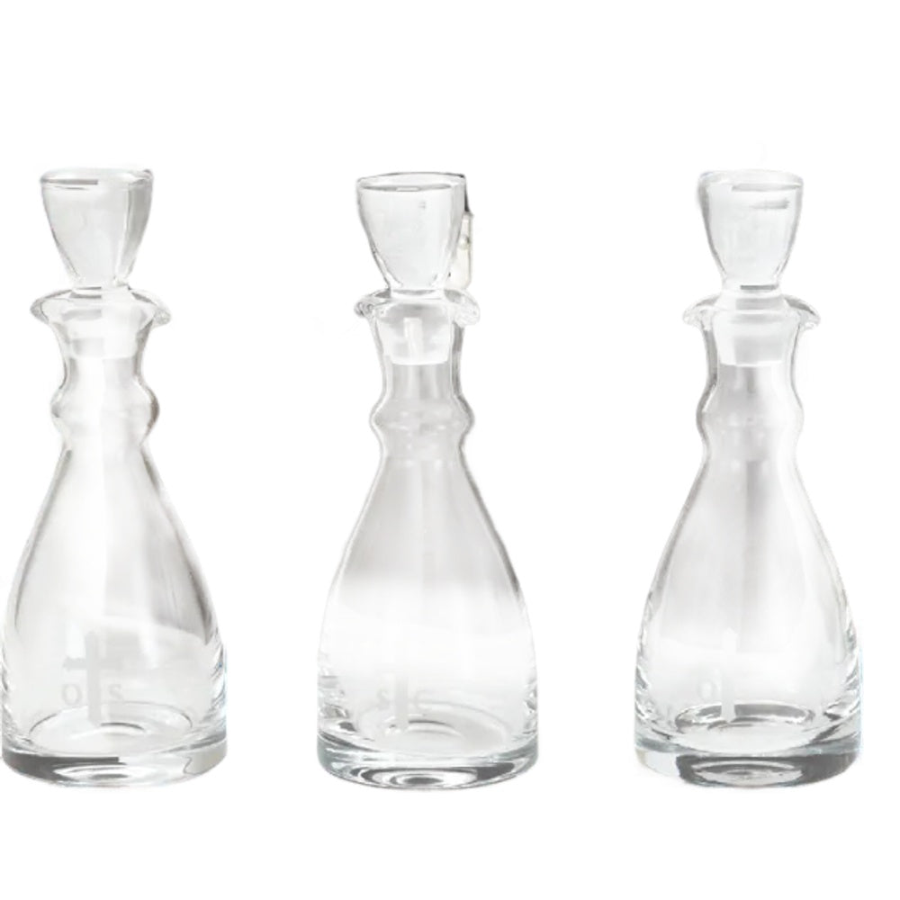 3pc. Chrismal Bottles