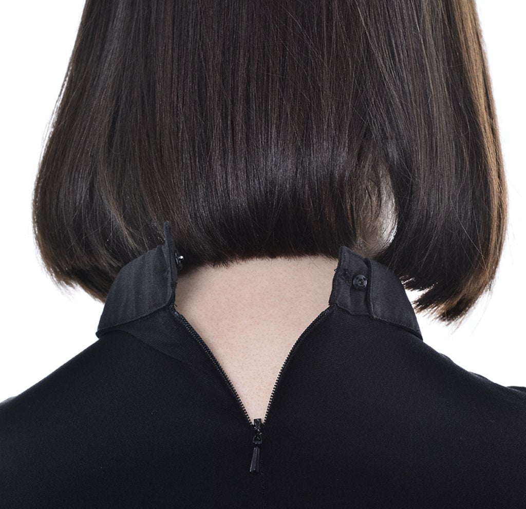 Women's Clerical Blouse - Black