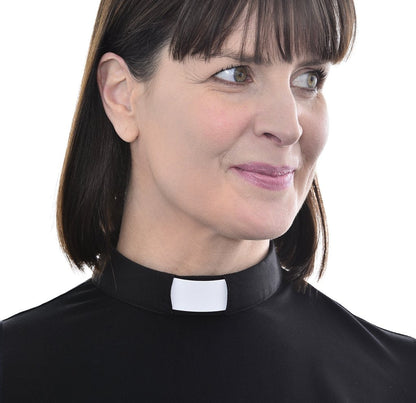 Women's Clerical Blouse - Black
