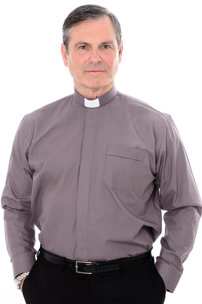 1 Inch Tunnel Collar Clerical Shirt - Long Sleeve