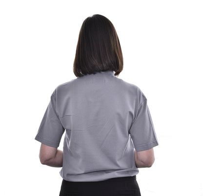 Women's Clerical Polo Shirt - Grey