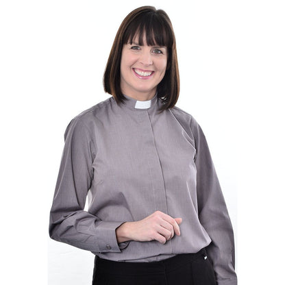 Women's 1 Inch Tunnel Collar Clerical Shirt