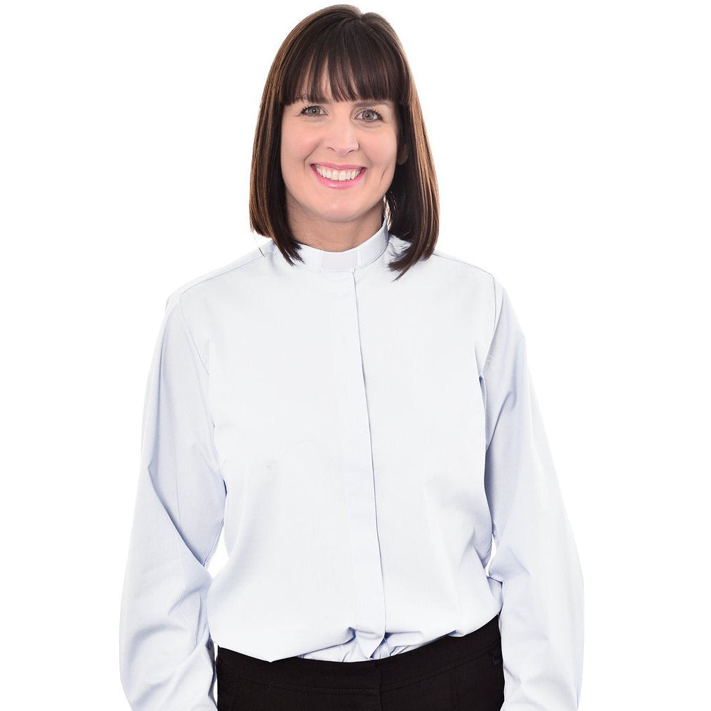 Women's 1 Inch Tunnel Collar Clerical Shirt