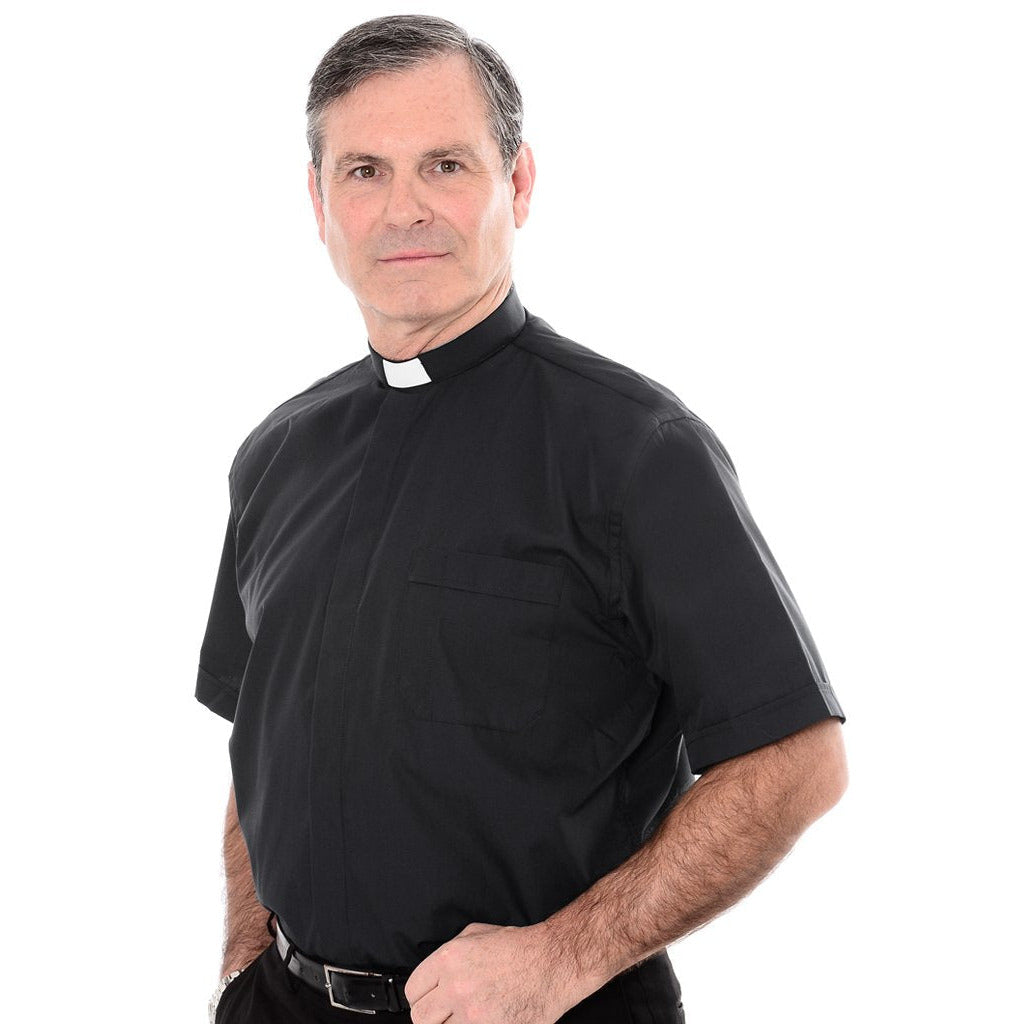 100% Cotton Clerical Shirt - Short Sleeve