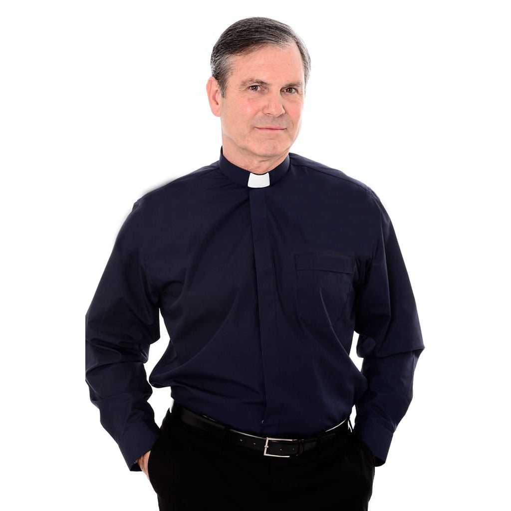 1 Inch Tunnel Collar Clerical Shirt - Long Sleeve