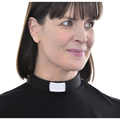 Women's Clerical Blouse - Black