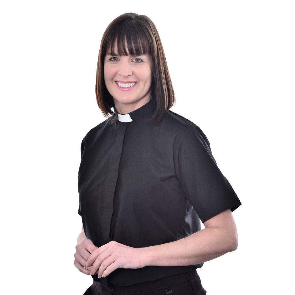 Women's Eco Tunnel Clerical Shirt - Short Sleeve