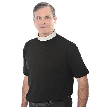 Dual Collar Clerical Polo Shirt – Short Sleeve