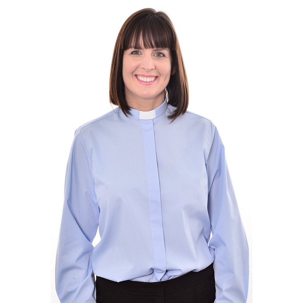 Women's 1 Inch Tunnel Collar Clerical Shirt