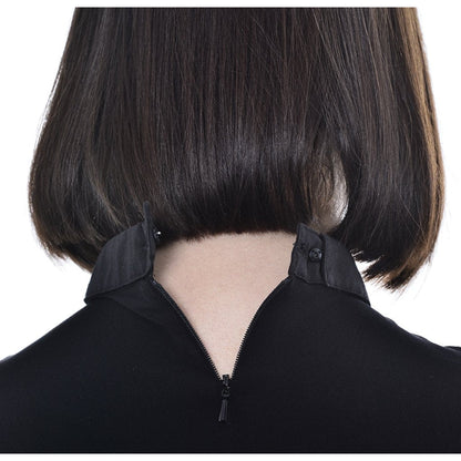 Women's Clerical Blouse - Black