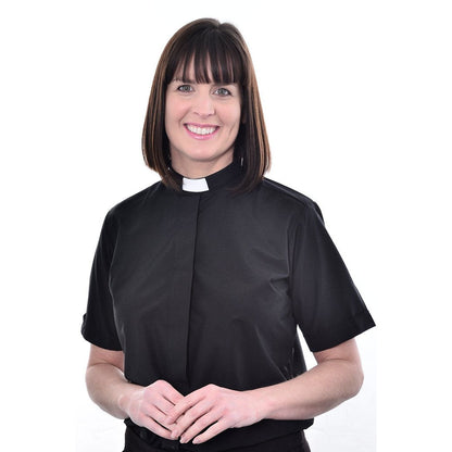 1 Inch Tunnel Collar Clerical Shirt - Short Sleeve
