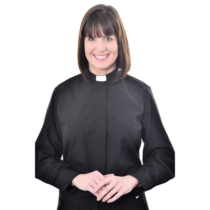 Women's 1 Inch Tunnel Collar Clerical Shirt