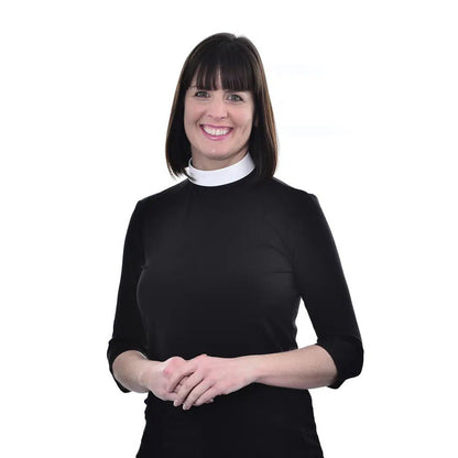 Women's Clerical Blouse - Black