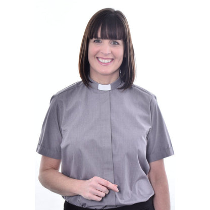 1 Inch Tunnel Collar Clerical Shirt - Short Sleeve