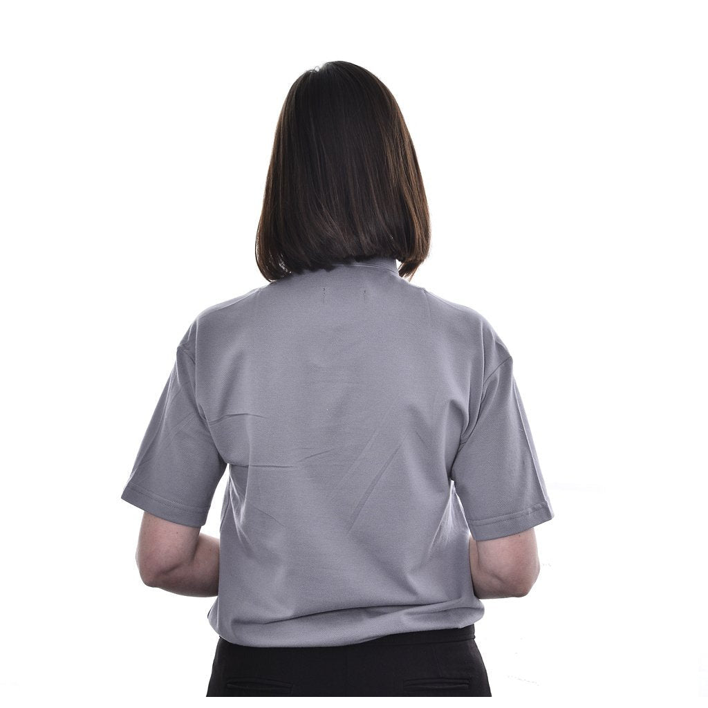 Women's Clerical Polo Shirt - Grey