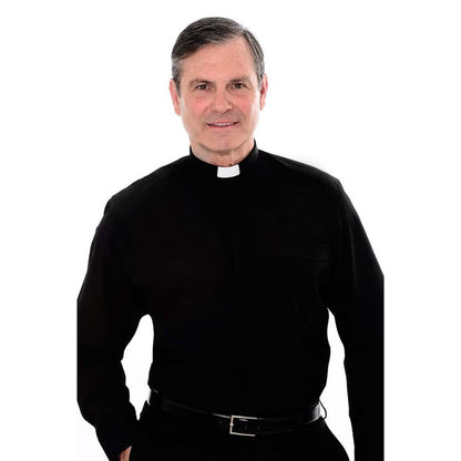 1.25 Inch Tunnel Collar Clerical Shirt - Long Sleeve