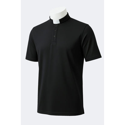 Dual Collar Clerical Polo Shirt – Short Sleeve