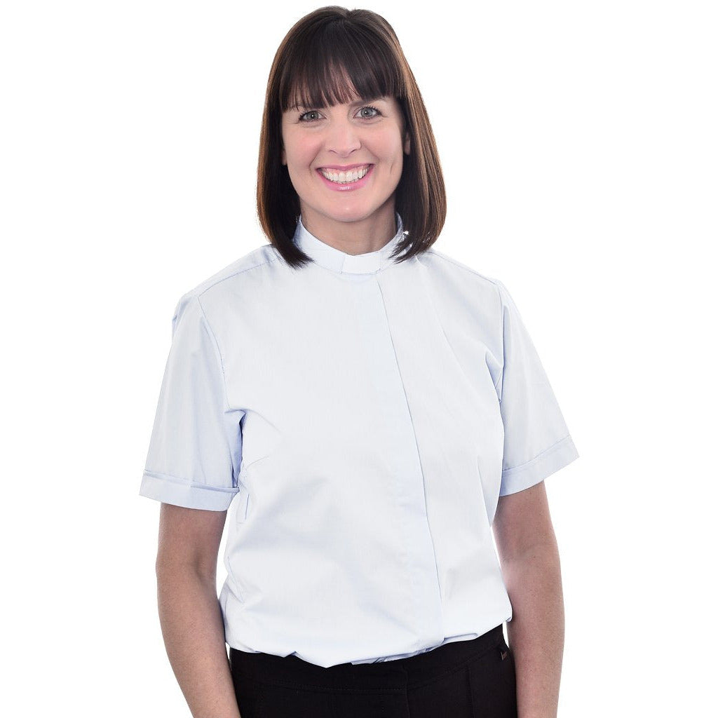 1 Inch Tunnel Collar Clerical Shirt - Short Sleeve