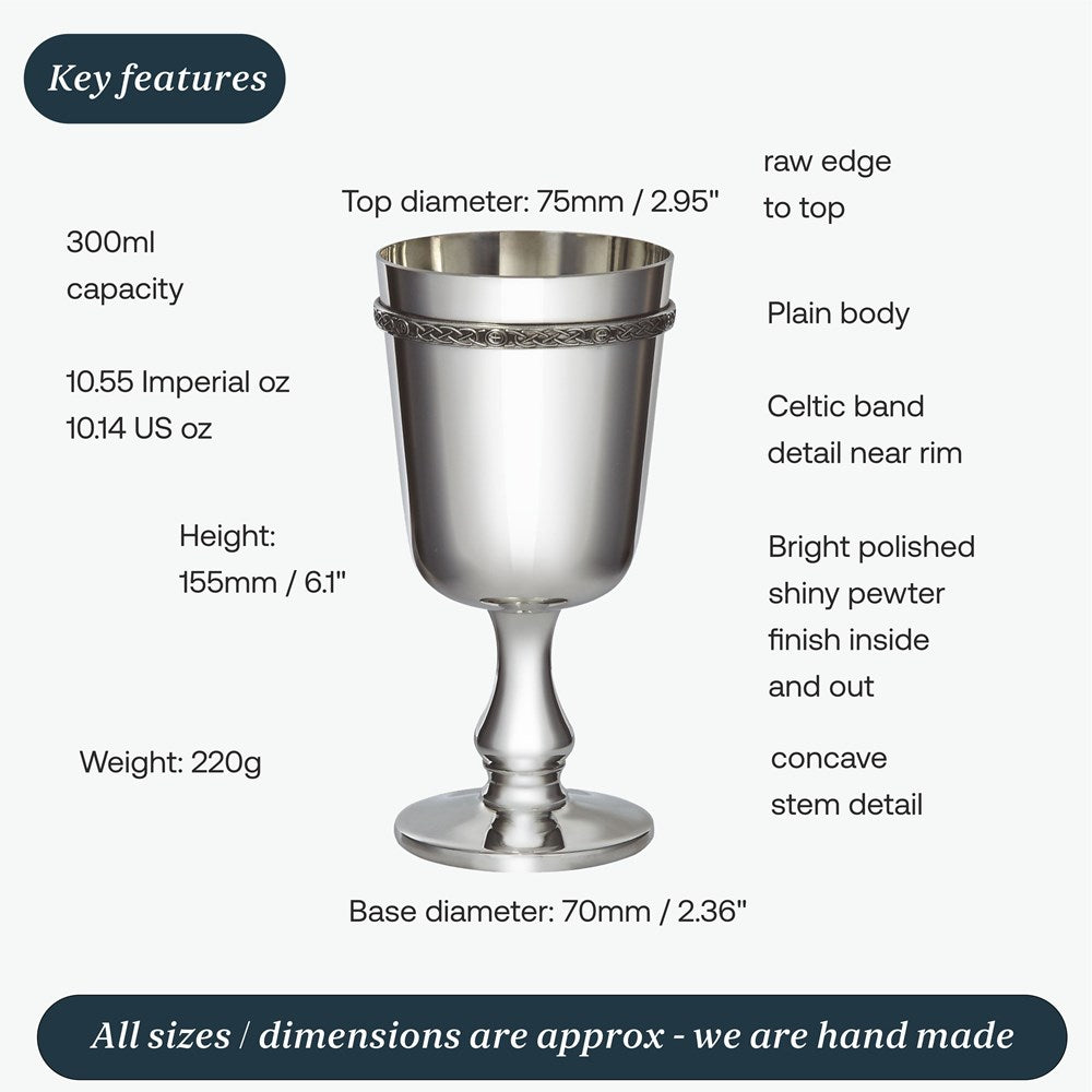 Pewter Celtic Band Chalice