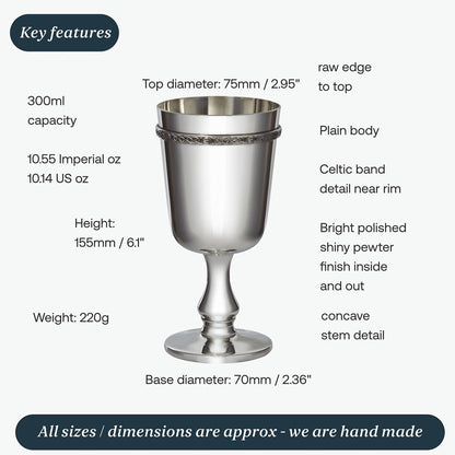Pewter Celtic Band Chalice
