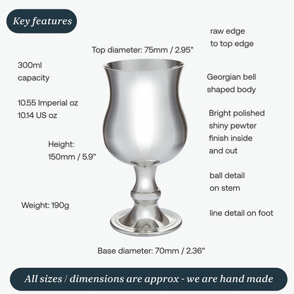 Large Georgian Pewter Chalice