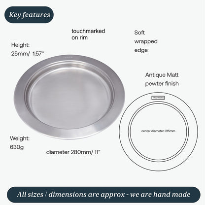Pewter Medieval Antique Finish Charger