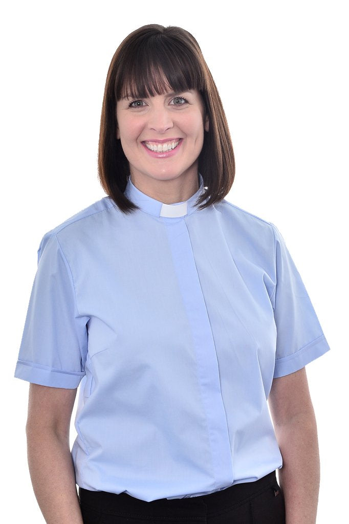 1 Inch Tunnel Collar Clerical Shirt - Short Sleeve