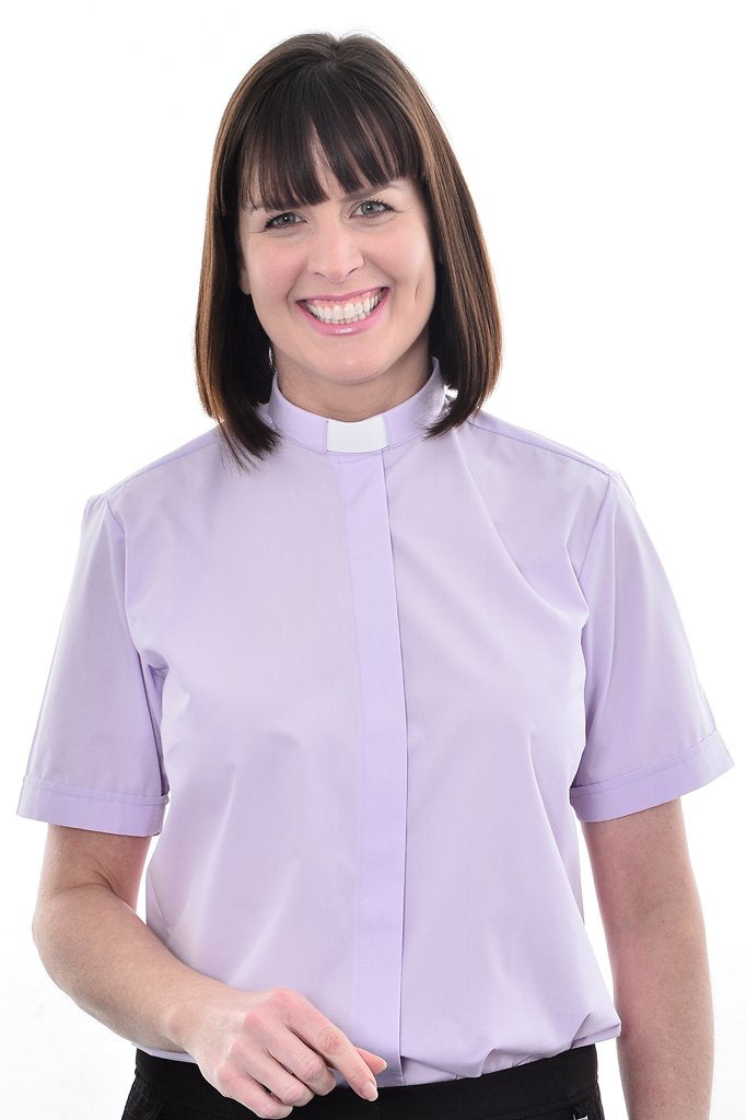 1 Inch Tunnel Collar Clerical Shirt - Short Sleeve