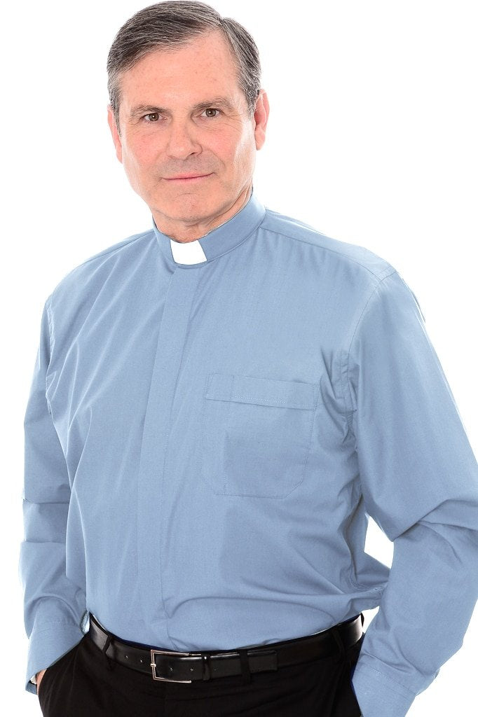 1 Inch Tunnel Collar Clerical Shirt - Long Sleeve
