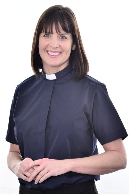1 Inch Tunnel Collar Clerical Shirt - Short Sleeve