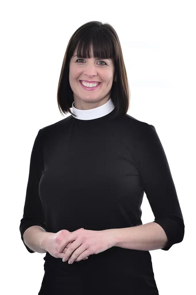 Women's Clerical Blouse - Black