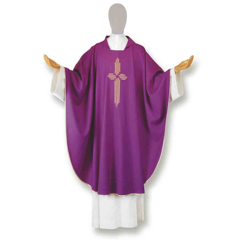 Wool/Terylene Concelebration Chasuble - Available in 4 Liturgical Colours