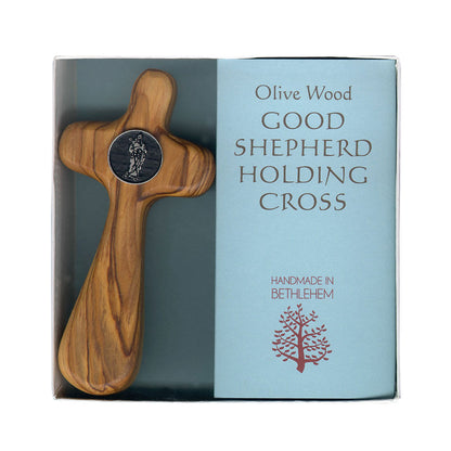 Boy's Good Shepherd Holding Cross