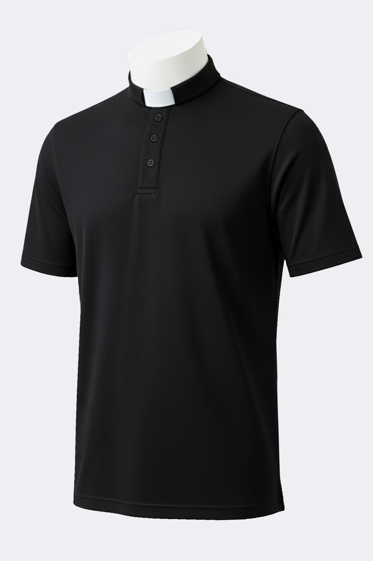 Dual Collar Clerical Polo Shirt – Short Sleeve