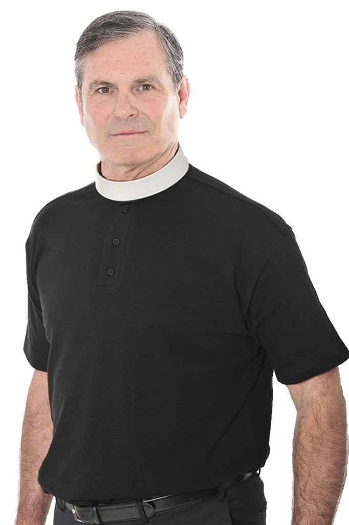 Dual Collar Clerical Polo Shirt – Short Sleeve